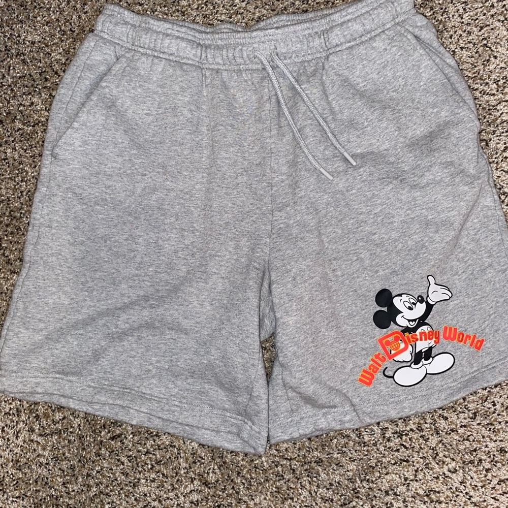 Disney Athletic Gray Men's Shorts with Mickey Mouse